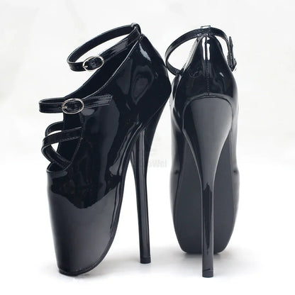 7''Spike Heel Ballet Shoes 18cm Heels Extreme High Heel Pumps