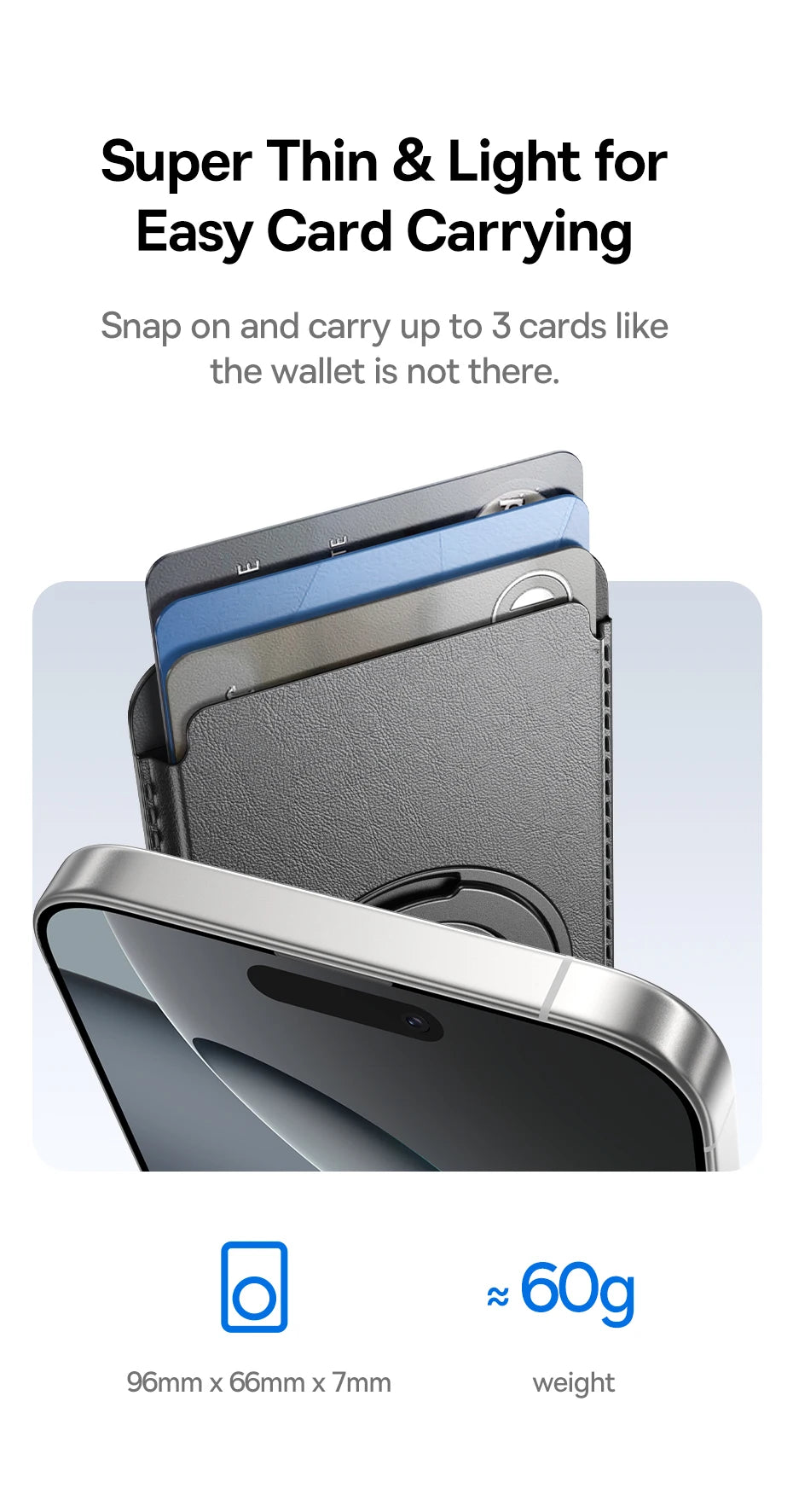 Magnetic Wallet Card Holder for iPhone 17 MagSafe PU Leather Phone Case with 360° Rotating Stand Bank ID Card Cover Case