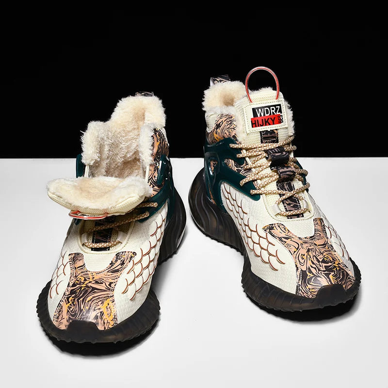 men boots 2024 New Winter Slippers Warm Men Shoes Waterproof Non-Slip Plush Sneakers Male tenis shoes Boots Men Sneakers Winter