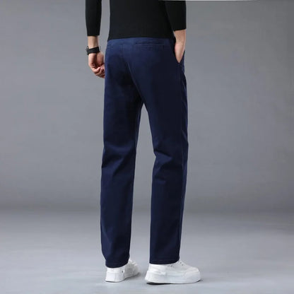 190 Cm Tall Men's Pants Summer Straight Chino Trouser Male Stretch Cotton Office Work Extra Long Leg Length 115 110cm Lengthed