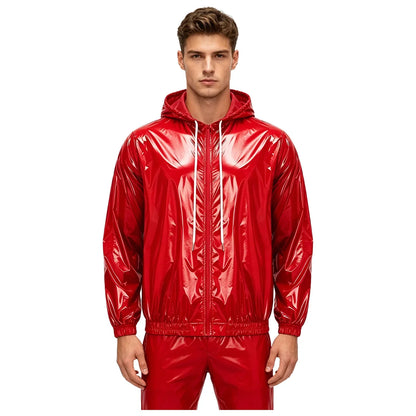 Mens Waterproof Hooded Jacket Tops Breathable Raincoat Waterproof Windproof Outdoor Biking Fishing Jacket Hood Outerwear