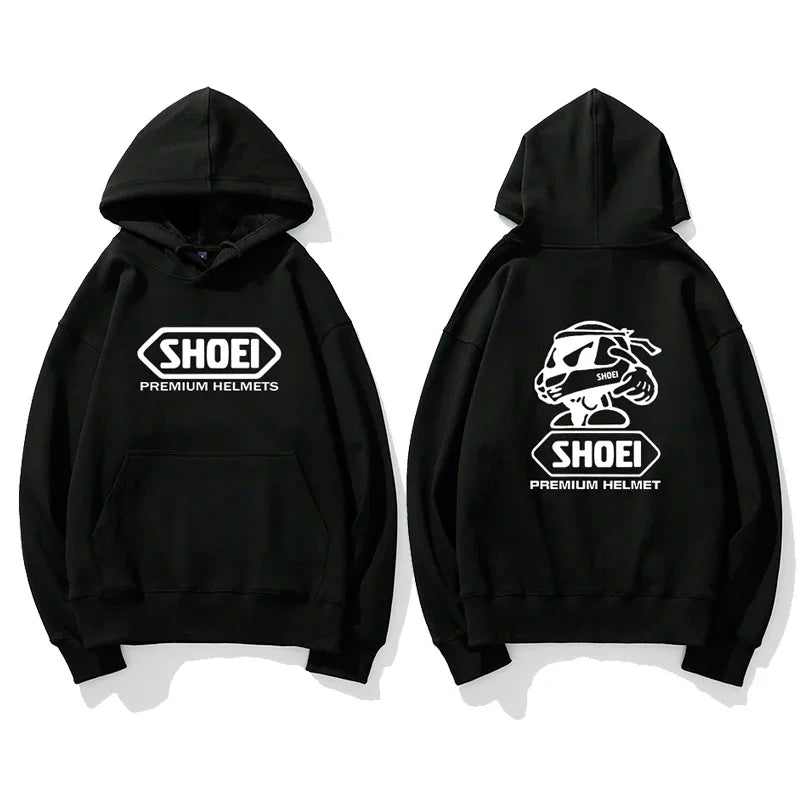 Helmet printed long sleeved Hoodie motorcycle culture autumn and winter Hoodie men high-quality clothing casual long sleeved top