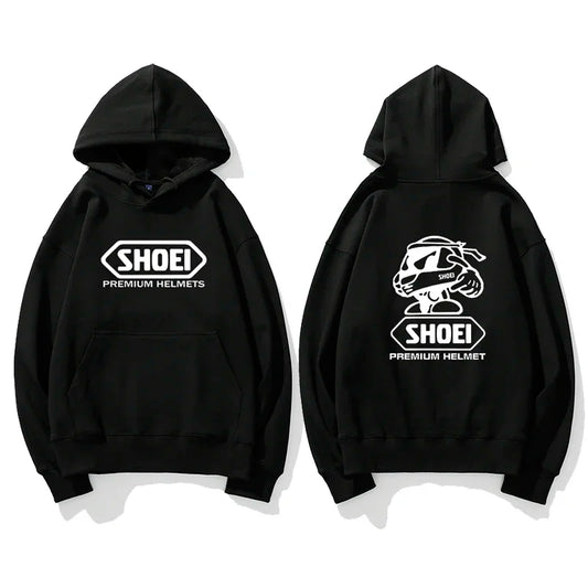 Helmet printed long sleeved Hoodie motorcycle culture autumn and winter Hoodie men high-quality clothing casual long sleeved top