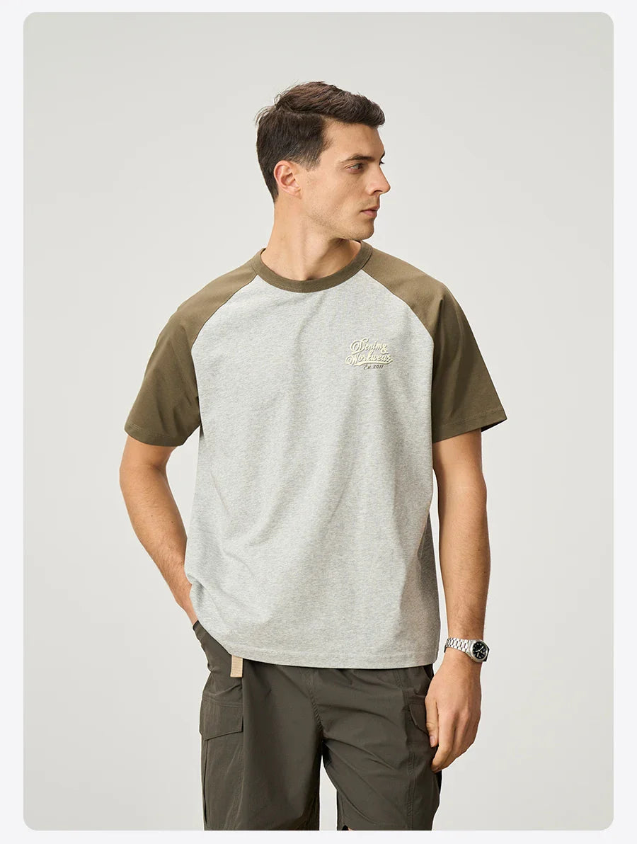 2026 Summer New 240gsm Cool  Feeling Sorona Fabric T-shirts Men Oversize Raglan Sleeve Athletic Sports Gym Workout Tops