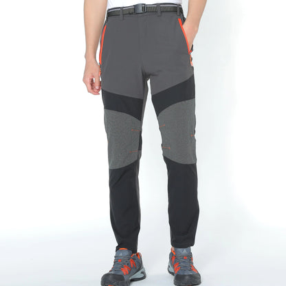 Men's Mountaineering Outdoor Pants with Four-Sided Elastic Quick Drying Pants, Light and Thin Summer Elastic Breathable Quick Dr