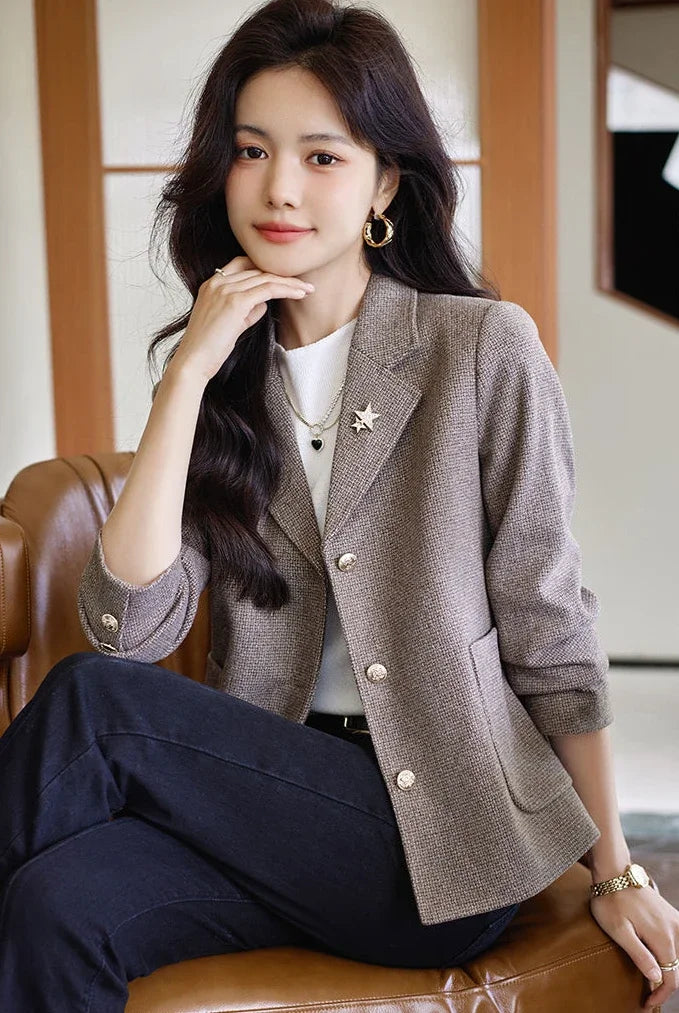 Long Sleeve 2025 New Arrivals Solid Outerwear Casual In Promotion Women's Blazers Korean Fashion Bring Female Coats and Jackets
