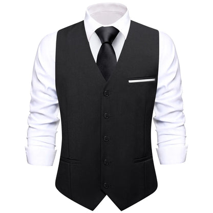 Solid Peach Pink Men Vest Wedding Slim Waistcoat Neck Tie Hanky Cufflinks Set for Male Business Party Designer Gifts