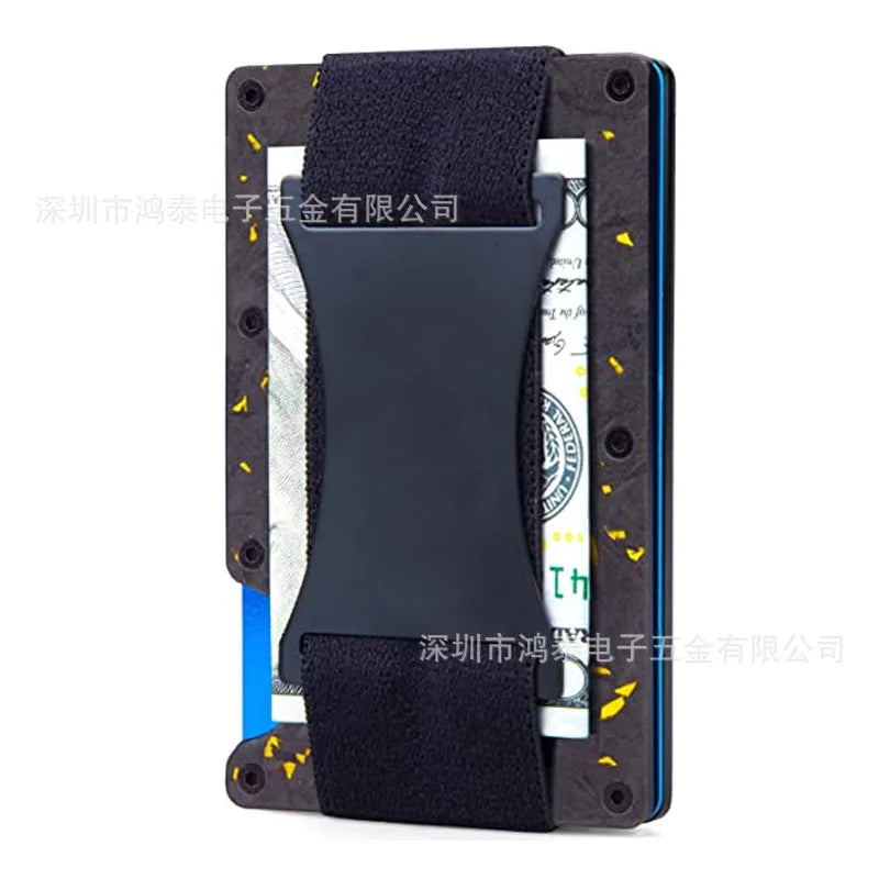Étui portefeuille mini slim en fibre de carbone forgée, organisateur pour homme, Cartera Tarjetero Hombre, porte-cartes de crédit, cadeau de luxe