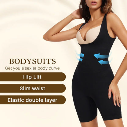 Women's One-Piece Tight Buttocks Control Lifting Shaping Shapewear Bodysuit Device High Waist Training Tight Fitting Clothing