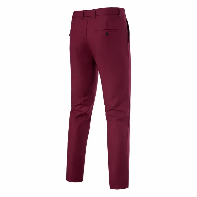 Mens Slim Fit Dress Pants Flat Front Wrinkle Free Suit Pants Business Dress Pants Classic Business Casual Pants