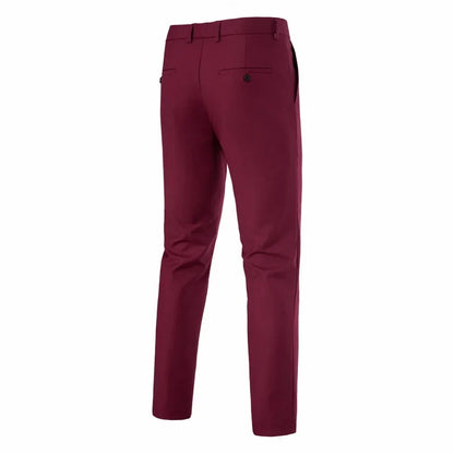 Mens Slim Fit Dress Pants Flat Front Wrinkle Free Suit Pants Business Dress Pants Classic Business Casual Pants