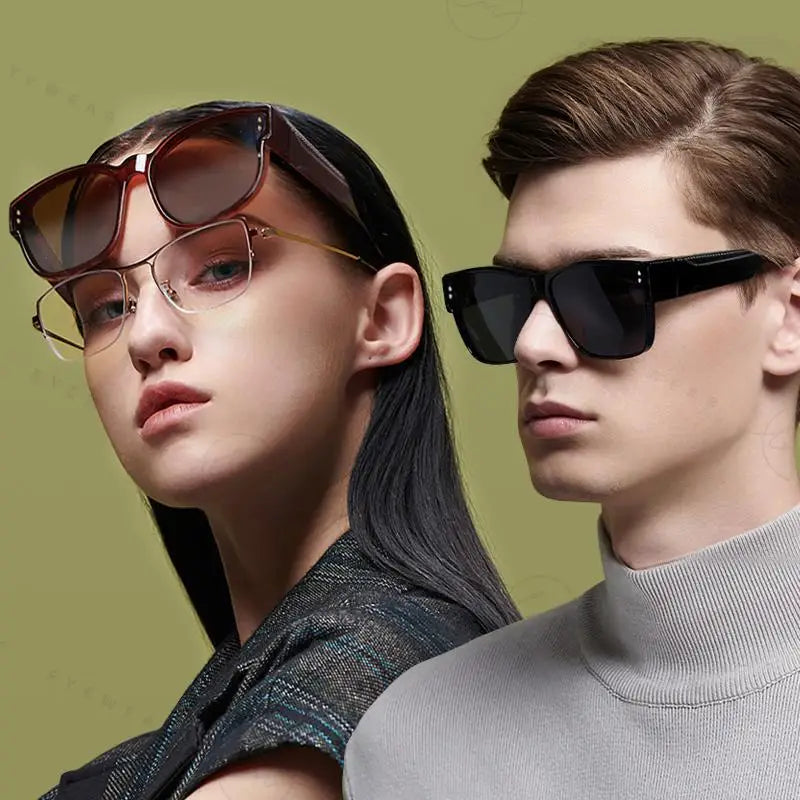 Brand Oversized Frame Cover Optical Glasses Trend Fit Over Sunglasses For Men Women Polarized TR-90 Anti-Glare UV400 Eyewear