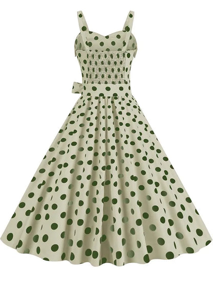 Spaghetti Strap Pink Plaid Dress Women Summer Elegant Vintage 50s Rockabilly Swing Party Dress