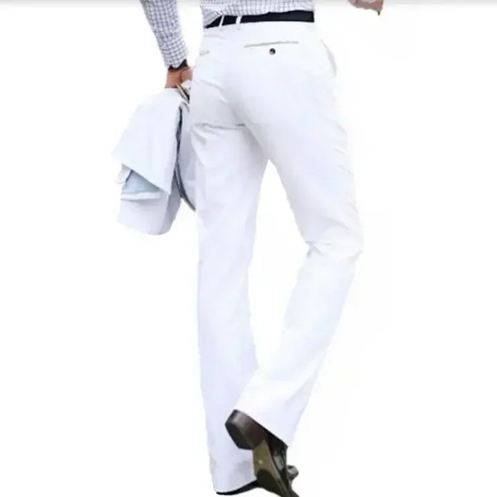 Brown Plus Big Size Male Suit Trousers Straight Men's Summer Pants Up Elegant 2025 Korean Style Clothes Classic Reviews Many