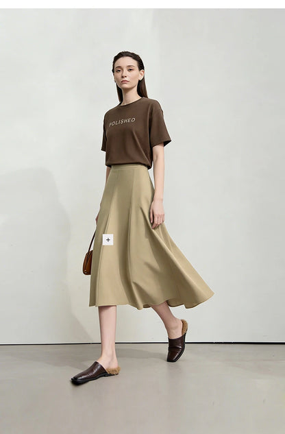 Women's Skirt 2026 Summer New Elegant Office Solid High Waist Mermaid Skirt Casual Loose Versatile Woman Clothes 12622093