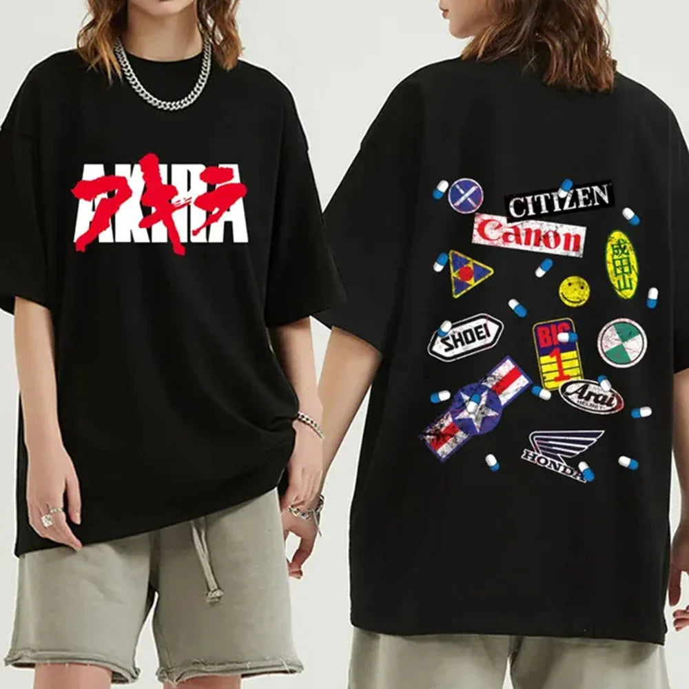 Japanese Anime Neo Tokyo Akira T Shirt Movie Science Fiction Manga Shotaro Kaneda Men Short Sleeve T Shirts 100% Cotton 72417