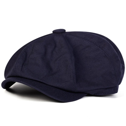 Mens Retro Newsboy Caps Stitching Berets Cap Autumn Winter Vintage Painter Octagonal Hats Gorras