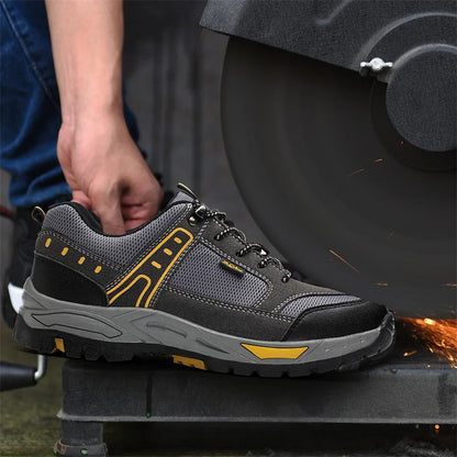 2022 Latest Summer Safety Work Shoes For Men Breathable Indestructible Steel Toe Boots Male Footwear Anti-smash Hiking Shoes
