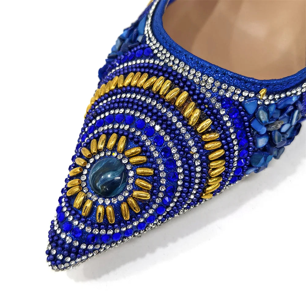 Elegant Italian Design Women's Party Shoes With Matching Handbag - Perfect for Hot African Weddings Stylish Heels and Bag Set