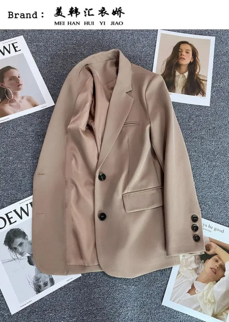 New Spring Suit 2025 Suit Jacket for Women with Small Temperament and High-end Feel Loose Casual Chic Elegant Fashion Coat Top