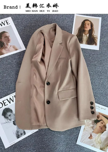 New Spring Suit 2025 Suit Jacket for Women with Small Temperament and High-end Feel Loose Casual Chic Elegant Fashion Coat Top
