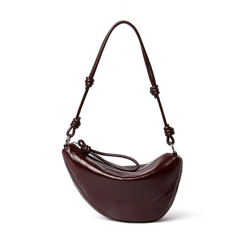 Genuine leather dumpling bag Shoulder bag Handbag Women's large capacity Crossbody Bags Cowhide 2026 top-grain leather