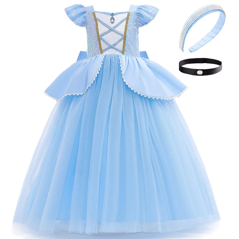 Girl Dresses Princess Cosplay Dress Up Costumes Carnival Party Princess Costumes Kids Birthday Dresses Party Dresses For Girls
