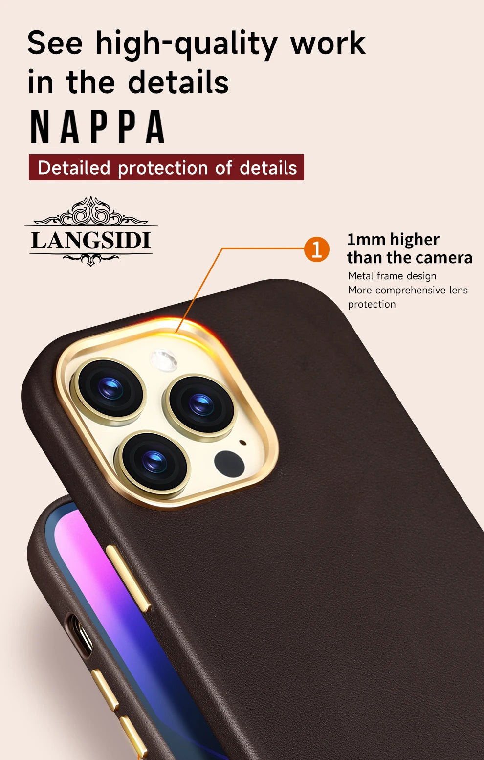 جراب هاتف جلدي أصلي مغناطيسي من LANGSIDI لهاتف iPhone 12 13 14 Pro 14 Plus 14pro شحن لاسلكي لجراب Magsafe