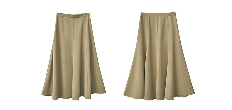 Women's Skirt 2026 Summer New Elegant Office Solid High Waist Mermaid Skirt Casual Loose Versatile Woman Clothes 12622093