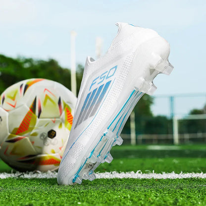 Men Football Boots Training Cleats Soccer Shoes FG Ultralight Breathable Drop Shipping Match Sport Long Spikes Indoor Sneakers