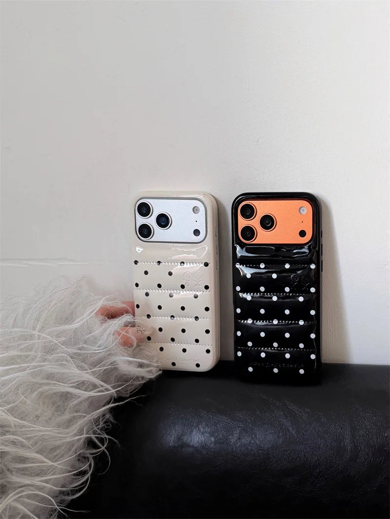 Luxury Silver Leather Love Heart Phone Case For iPhone 17 Pro 16 15 14 Pro Max Back Cover with Hand Strap Shockproof Cute Cases