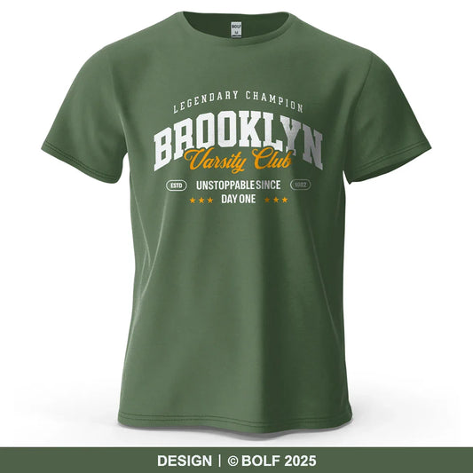 Brooklyn Printed Men's T-Shirt 100% Cotton Oversized City Graphic Tees for Women Tops Tees Casual Streetwear