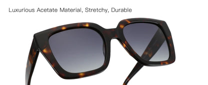 Trend Square Polarized Sunglasses Women Uv400 Protection Shade Ultra Light Acetate Fashion Sun Glasses ZS6217