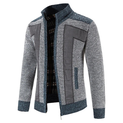 Autumn Spring Sweater Men's Cardigan Zip Up Turtleneck Jacket Y2K Sweatshirt Winter Hombre Cold Coat Knitted Jumper Sweatercoat