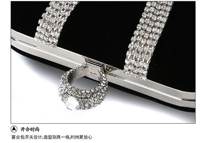Luxury Women Evening Bags Diamond Luxury Clutch Bag Party Diamonds Lady Black Red Chain Shoulder Bag Handbags for Purse