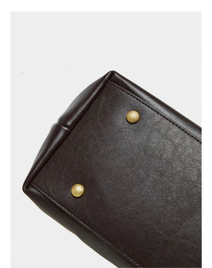 Luxury Women's Shoulder Bag Soft Leather Large Capacity Square Fashion Tote Bag Korean Fashionable Handbag Shopping Underarm Bag
