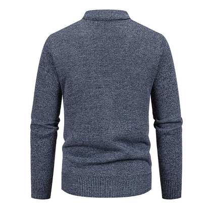 Men Plaid Cardigan V-neck Fleece Sweater Men's  Autumn Clothing Classic Cardigans Jacket Button Mens Knitting Outwear
