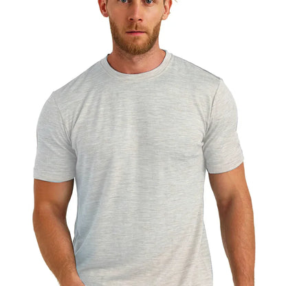 Superfine Merino Wool T shirt Men Base Layer Merino Shirt Wicking Breathable Quick Dry Anti-Odor No-itch Big USA Size