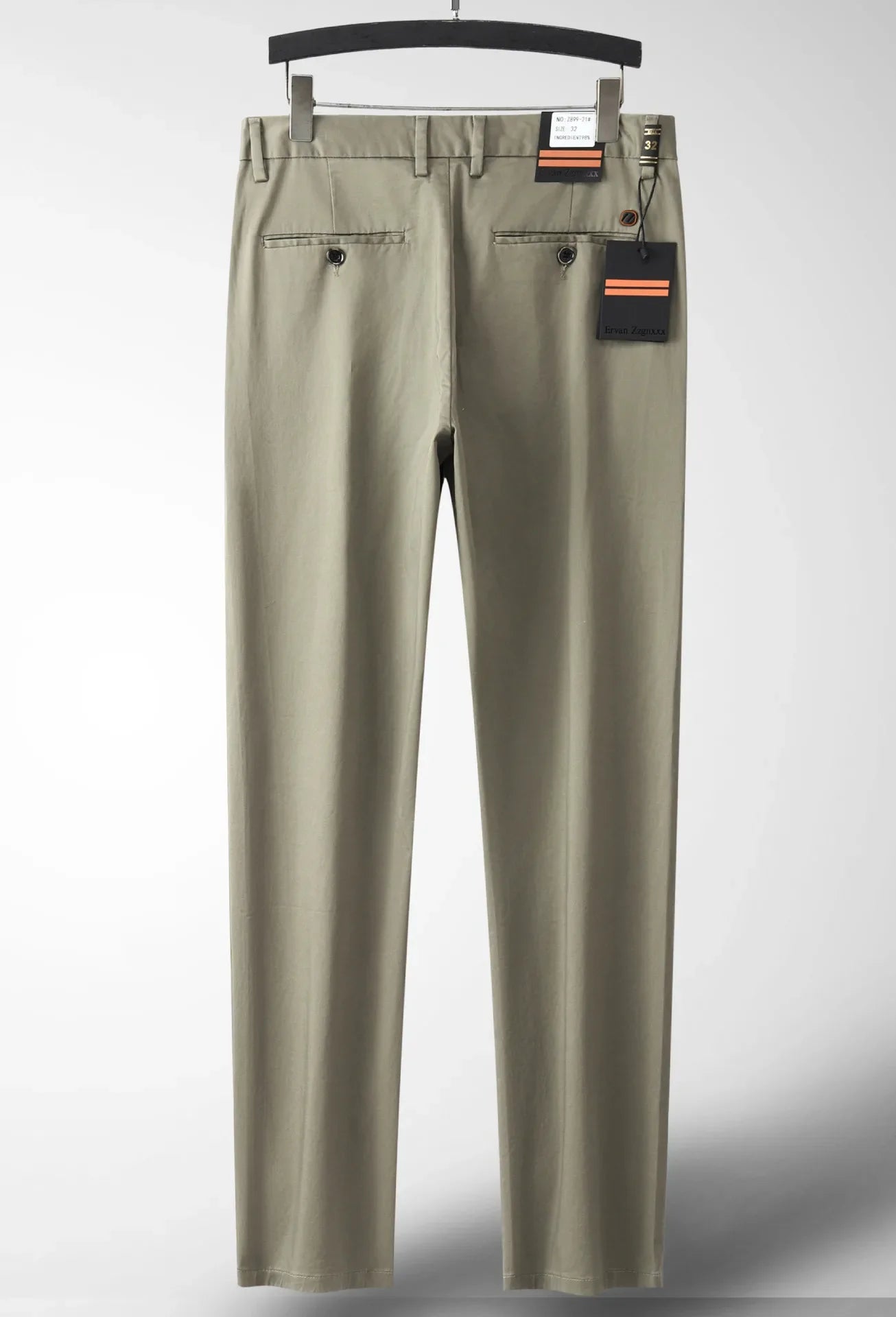 97% Cotton Straight Casual Pants Business formal Black Blue Stretch Mens Trousers Khaki Brown Mens Pants