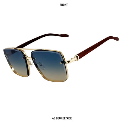 UV400 Protection Square Sunglasses Women Trendy Beach Vacation Brand Design Wooden Vintage Retro Sunglass Men Fashion Glasses