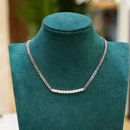 GRA Certified Full Moissanite Smile Pendant Necklace for Women 925 Sterling Silver Clavicle Chain Jewelry Gift Collares