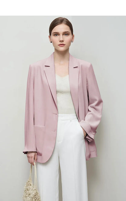 Women's Coat Autumn And Autumn Turned-over Collar Anti-ultraviolet Cool Jacket Casual Commuting Women's Blazers 12621078