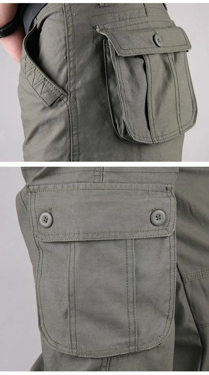 6 Pockets Tactical Cargo Pants Men's Loose Trousers Joggers  Hunting Large Size Casual Pants For Male Outdoor Work Overalls