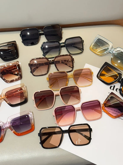 14Pcs Women's European and American Classic Popular Square Frame Unique Style Versatile Street Style Party Elegant Set Glasses
