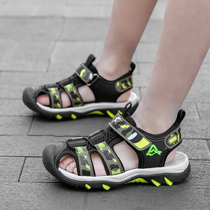 Summer Children Beach Water Sandals Brand Fashion Sneakers For Girls Boys Footwear Kids Non-slip Sandalias Leather Shoes