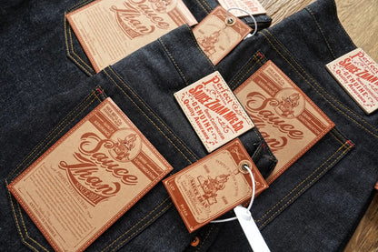 Summer Sanforized Selvedge Denim Jeans Cotton-ramie Men's Jeans Loose Fit High Rise 10oz