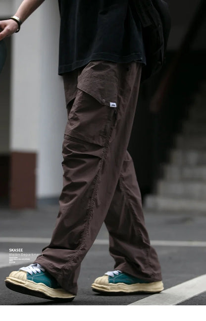 Spring Summer Korean Outdoor Functional Waterproof Cargo Pants For Men Clothing Harajuku Joggers Casual Breathable Pants Male