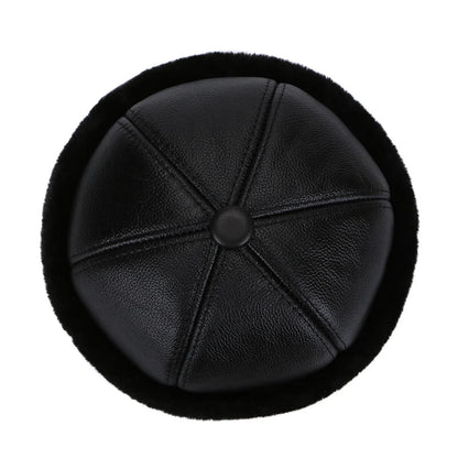 Brand New Style 2026 Retro Cowhide Bomber Hat Winter Keep Warm Caps Men Women Real Leather Cap Thick Velvet Dad Hat Leather Hat