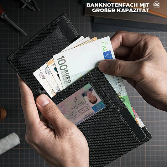 Portefeuille fin avec porte-monnaie, portefeuille de cartes de crédit pour homme avec fermeture magnétique, protection RFID, portefeuille pour homme