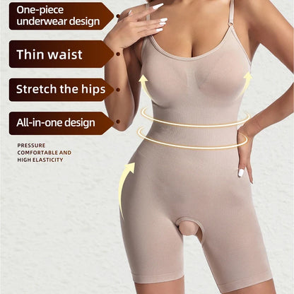 Bodysuit Shapewear Women Open Crotch Tummy Control Full Body Shaper Seamless Slimming Sheath Butt Lifter Abdomen Shapers Corset